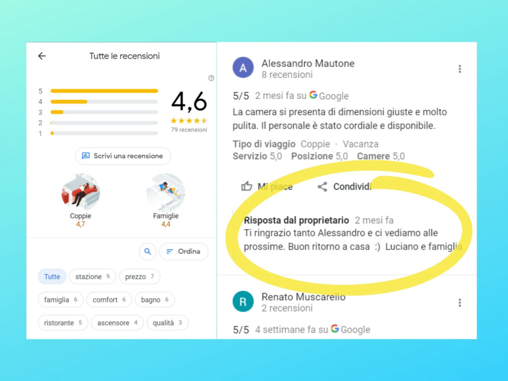 Rispondere alle recensioni dei clienti