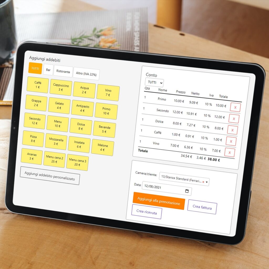 app POS (Point of Sale) per creazione di addebiti in mobilità