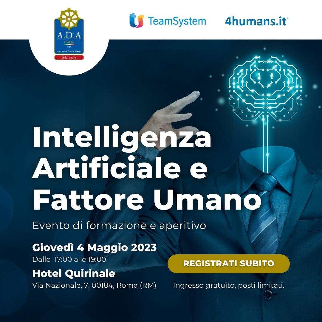 evento di formazione per hotel - Intelligenza artificiale e fattore umano