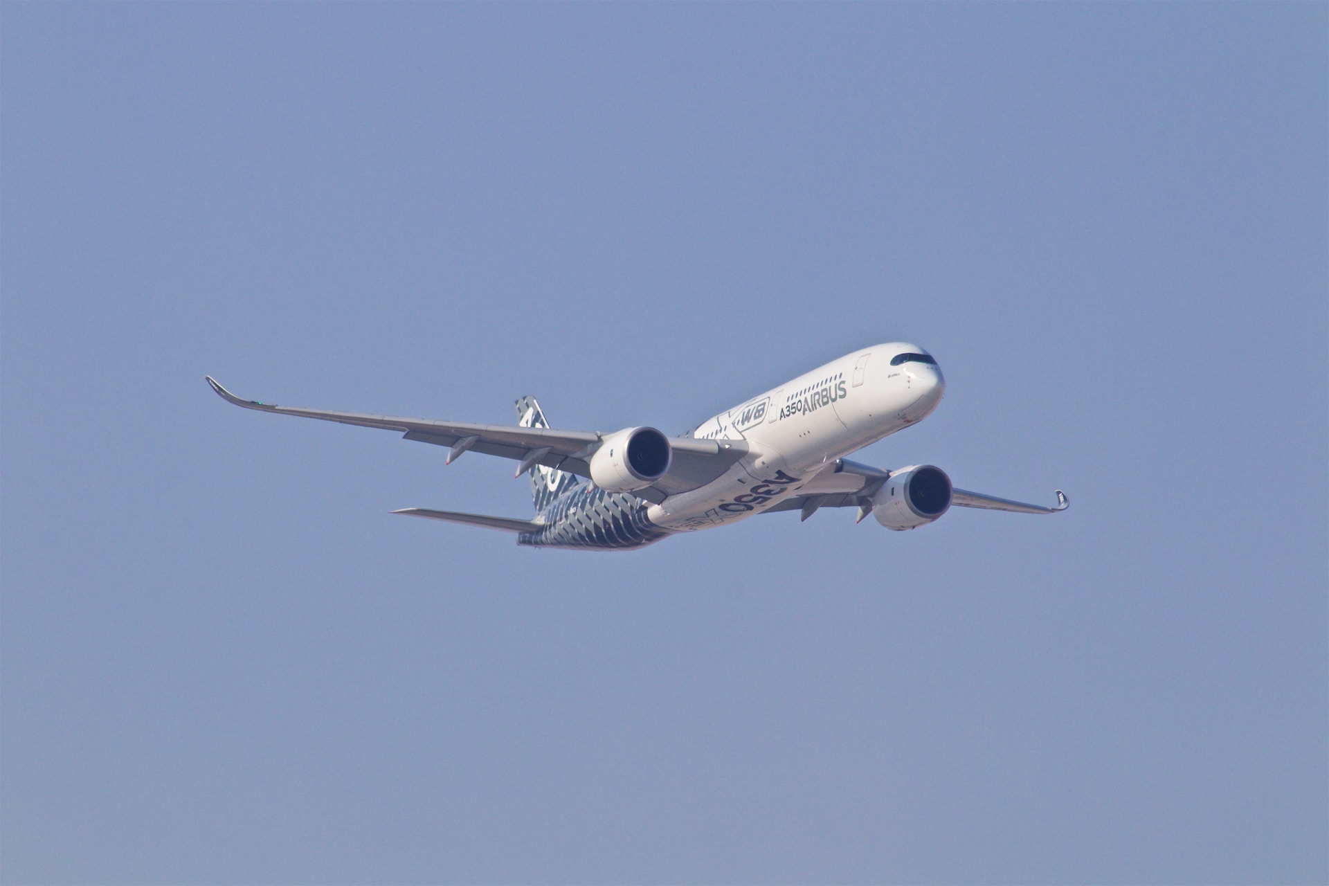 Foto di un aereo di linea in volo